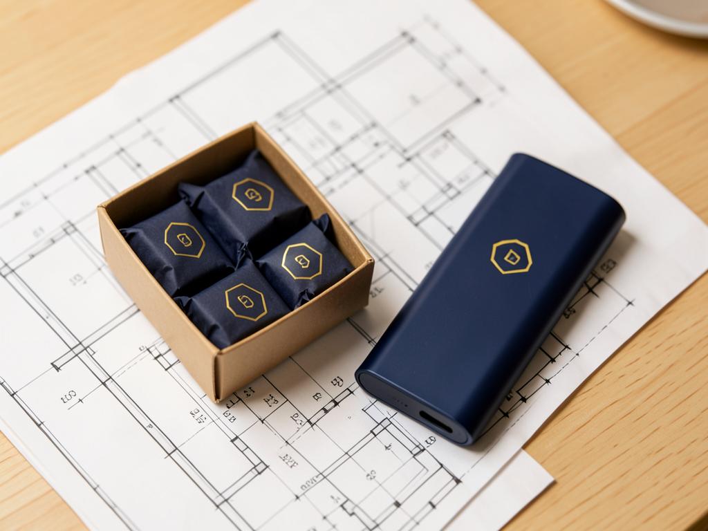 Zestaw „Podziękowanie dla inwestora” — Krówki + power bank + długopis — elegancki zestaw na odbiór inwestycji.
